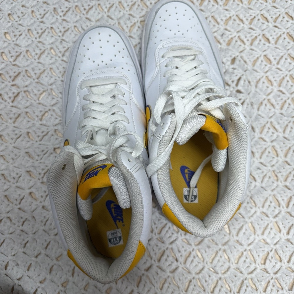 Nike Court Vision Shoes Mens Size 11.5 White Basketball Leather CD5466-102 - Picture 5 of 11